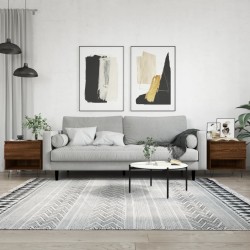Sonata H Кафе маси, 2 бр, кафяв дъб, 50x46x50 см, инженерно дърво - Холни маси