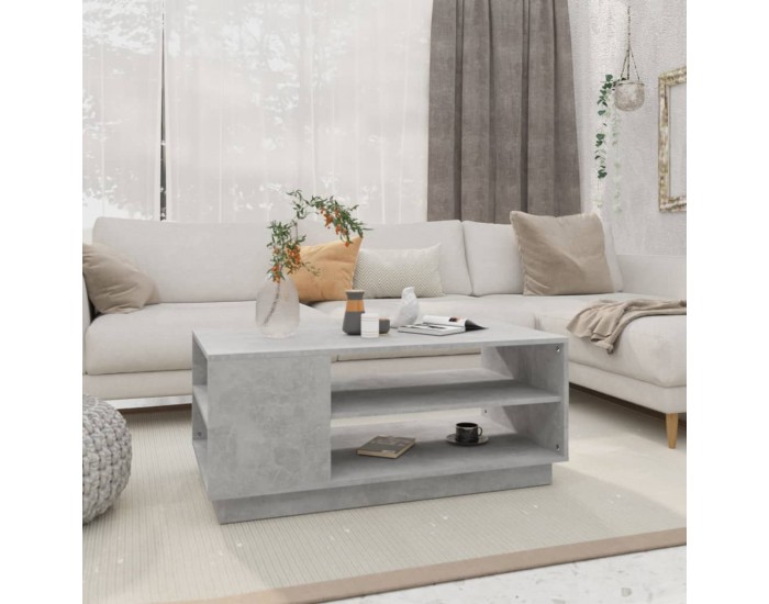 Sonata H Кафе маса, бетонно сива, 102x55x43 см, инженерно дърво