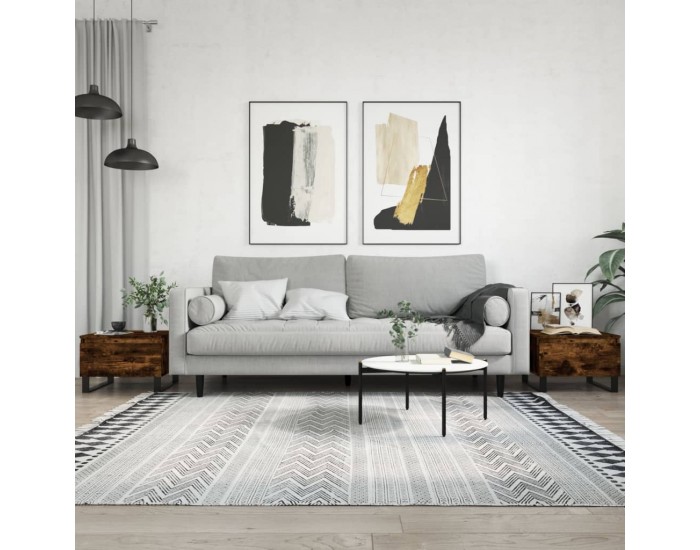 Sonata H Холни маси, 2 бр, опушен дъб, 50x46x35 см, инженерно дърво