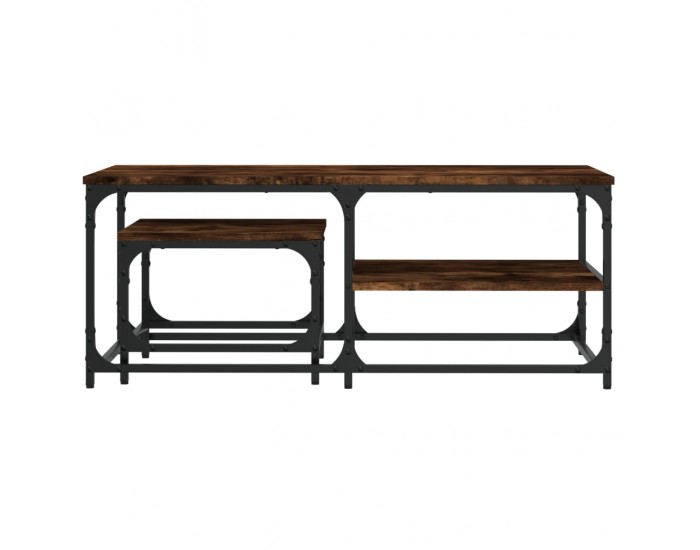 Sonata H Стифиращи кафе маси, 2 бр, опушен дъб, инженерно дърво