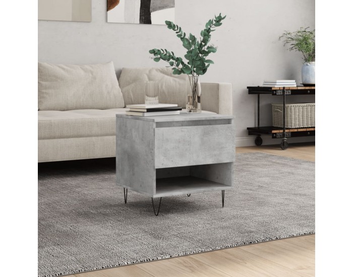 Sonata H Кафе маса, бетонно сива, 50x46x50 см, инженерно дърво