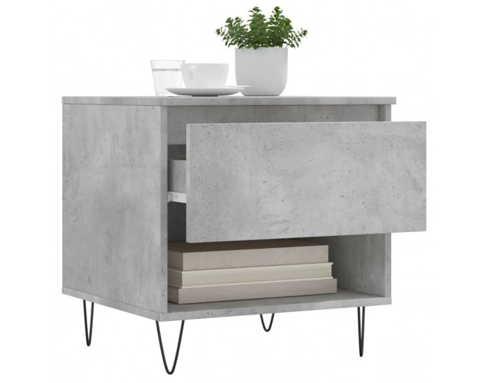 Sonata H Кафе маса, бетонно сива, 50x46x50 см, инженерно дърво