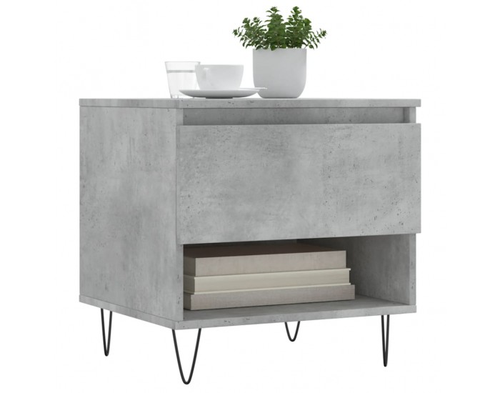 Sonata H Кафе маса, бетонно сива, 50x46x50 см, инженерно дърво