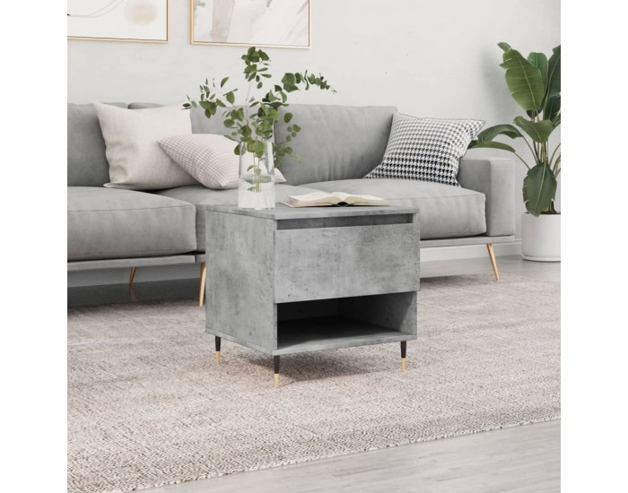 Sonata H Кафе маса, бетонно сива, 50x46x50 см, инженерно дърво