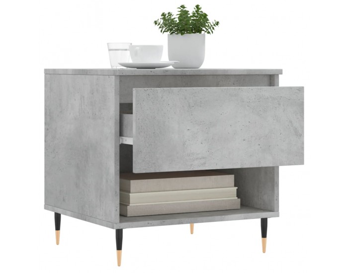 Sonata H Кафе маса, бетонно сива, 50x46x50 см, инженерно дърво