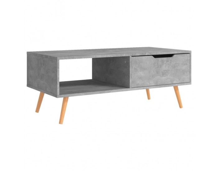 Sonata H Маса за кафе, бетонно сива, 100x49,5x43 см, инженерно дърво