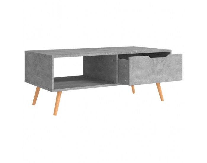 Sonata H Маса за кафе, бетонно сива, 100x49,5x43 см, инженерно дърво