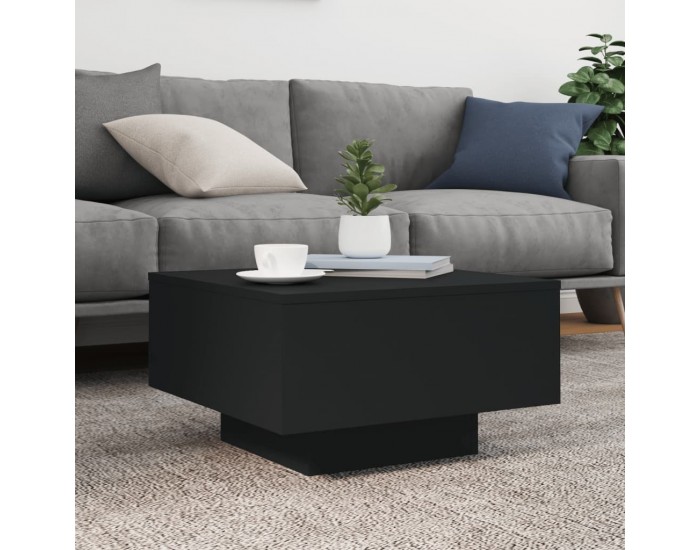 Sonata H Маса за кафе, черна, 55x55x31 см, инженерно дърво