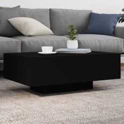 Sonata H Маса за кафе с LED осветление, черна, 85x55x31 см - Холни маси