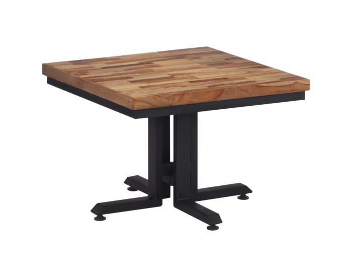 Sonata H Маса за кафе 55x55x40 см масивно регенерирано тиково дърво