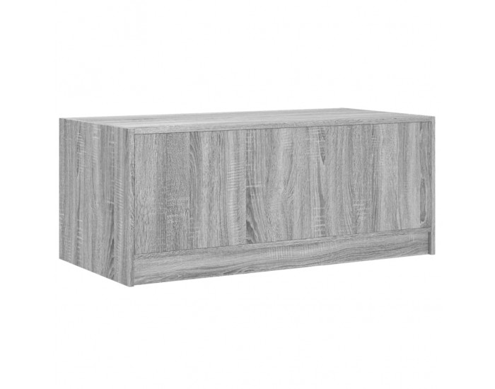 Sonata H Маса за кафе със стъклени врати, сив сонома, 102x50x42 см