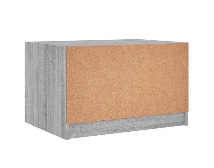 Sonata H Маса за кафе със стъклени врати, сив сонома, 68x50x42 см