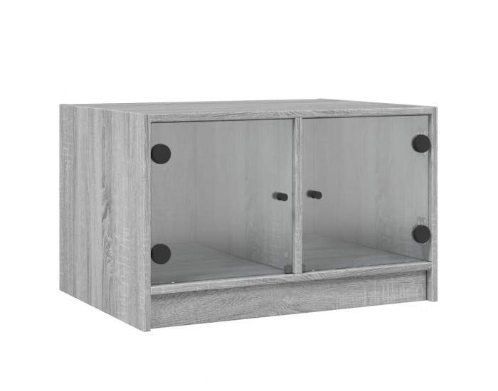 Sonata H Маса за кафе със стъклени врати, сив сонома, 68x50x42 см