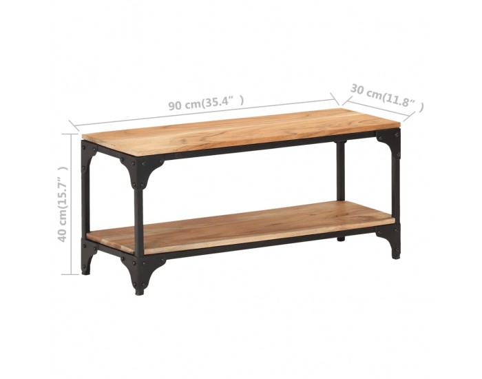 Sonata H Маса за кафе, 90x30x40 см, масивно акациево дърво