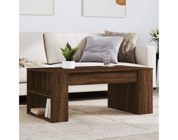 Sonata H Кафе маса, кафяв дъб, 102x55x42 см, инженерно дърво