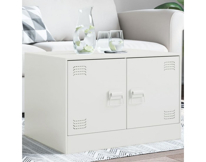 Sonata H Маса за кафе, бяла, 67x50x44 см, стомана