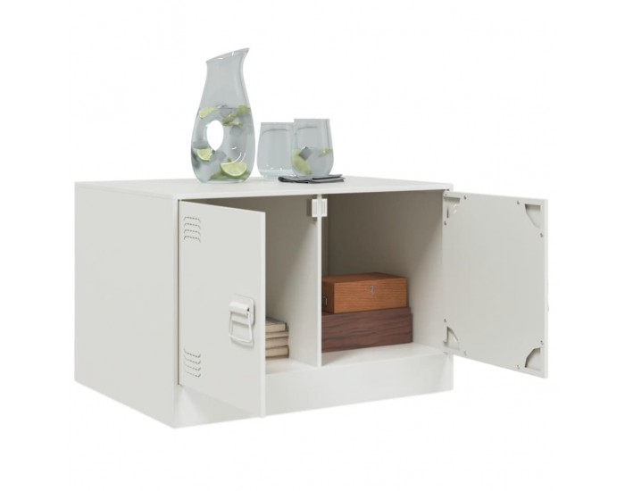 Sonata H Маса за кафе, бяла, 67x50x44 см, стомана