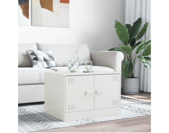 Sonata H Маса за кафе, бяла, 67x50x44 см, стомана