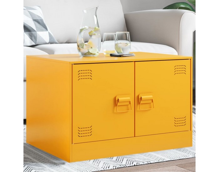 Sonata H Маса за кафе, горчица жълто, 67x50x44 см, стомана