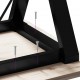 Sonata H Кафе маса Y-образна рамка 90x90x45,5 см бор масив и чугун