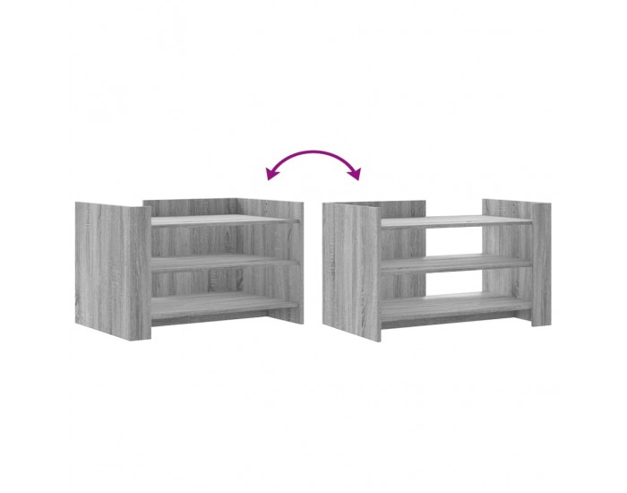 Sonata H Кафе маса, сив сонома, 80x50x50 см, инженерно дърво