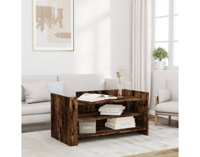 Sonata H Кафе маса, опушен дъб, 100x50x50 см, инженерно дърво