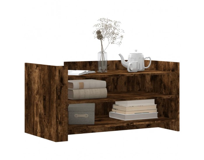 Sonata H Кафе маса, опушен дъб, 100x50x50 см, инженерно дърво