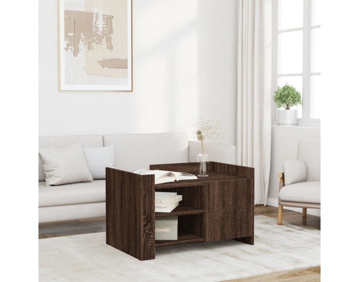 Sonata H Кафе маса, кафяв дъб, 80x50x50 см, инженерно дърво