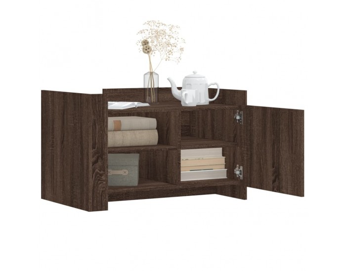 Sonata H Кафе маса, кафяв дъб, 80x50x50 см, инженерно дърво