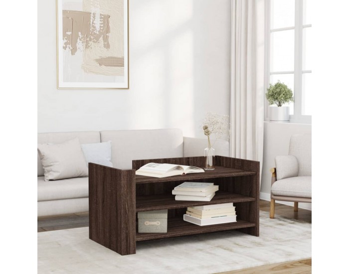 Sonata H Кафе маса, кафяв дъб, 100x50x50 см, инженерно дърво