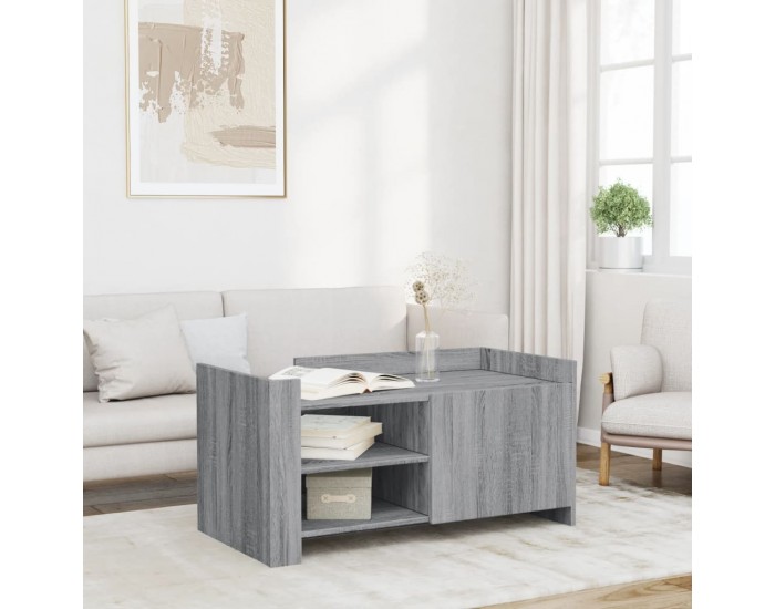 Sonata H Кафе маса, сив сонома, 100x50x50 см, инженерно дърво