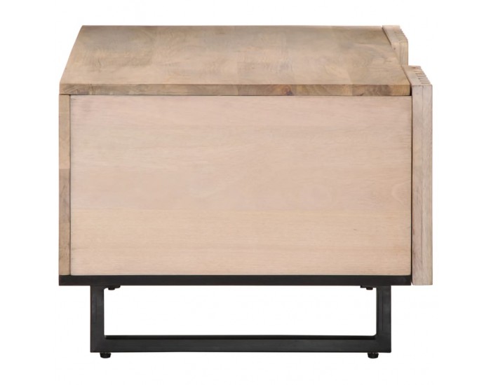 Sonata H Маса за кафе, бял, 100x55x40 см, масивно мангово дърво