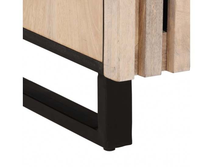 Sonata H Маса за кафе, бял, 100x55x40 см, масивно мангово дърво