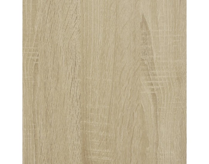 Sonata H Маса за кафе със стъклен плот, сонома дъб,98,5x50x45см, стомана