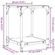 Sonata H Маси за кафе с черен стъклен плот 2 бр 30x30x40 см стомана