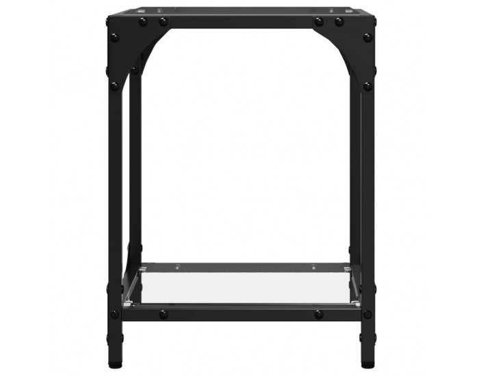 Sonata H Маси за кафе с прозрачен стъклен плот 2 бр 30x30x40 см стомана