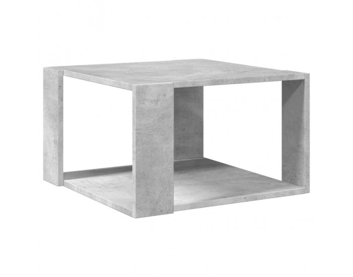 Sonata H Кафе маса, бетонно сива, 51,5x51,5x30 см, инженерно дърво