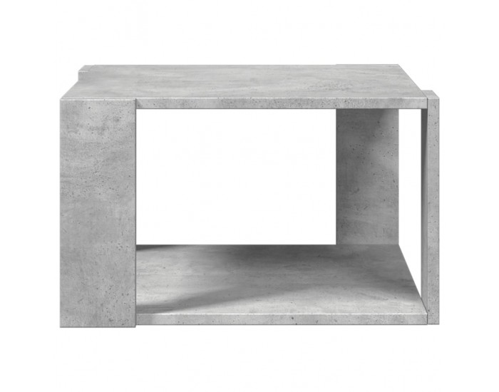 Sonata H Кафе маса, бетонно сива, 51,5x51,5x30 см, инженерно дърво