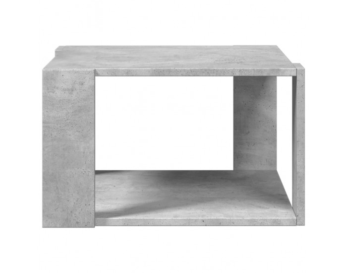 Sonata H Кафе маса, бетонно сива, 51,5x51,5x30 см, инженерно дърво