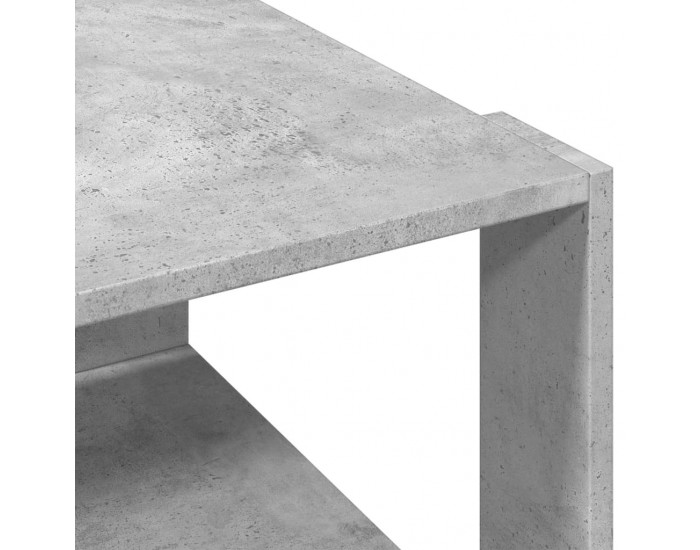 Sonata H Кафе маса, бетонно сива, 51,5x51,5x30 см, инженерно дърво