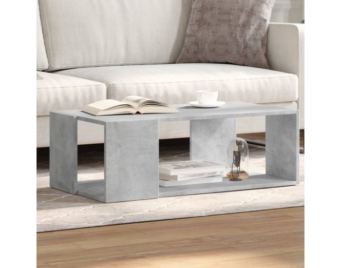 Sonata H Кафе маса, бетонно сива, 89,5x48x30 см, инженерно дърво