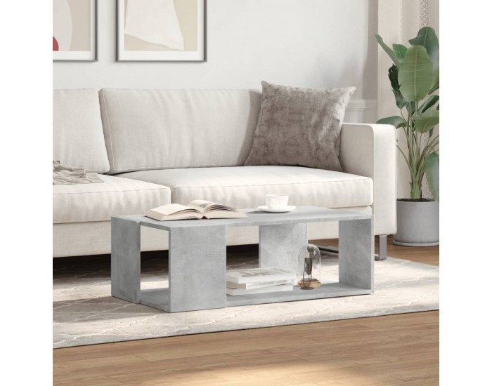 Sonata H Кафе маса, бетонно сива, 89,5x48x30 см, инженерно дърво