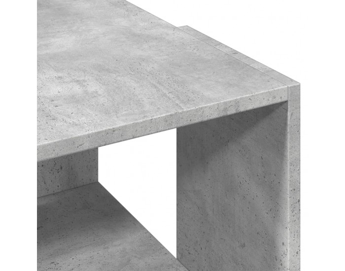 Sonata H Кафе маса, бетонно сива, 89,5x48x30 см, инженерно дърво