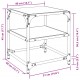 Sonata H Маси за кафе с черен стъклен плот 2 бр 40x40x45 см стомана