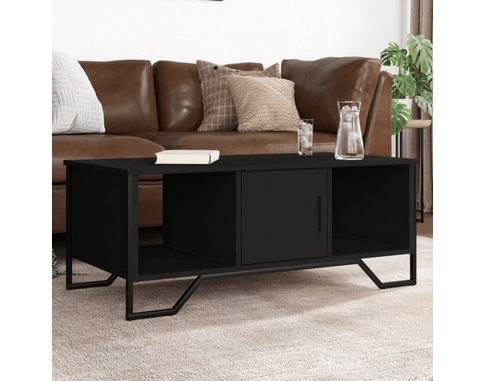 Sonata H Кафе маса, черна, 100x51x40 см, инженерно дърво