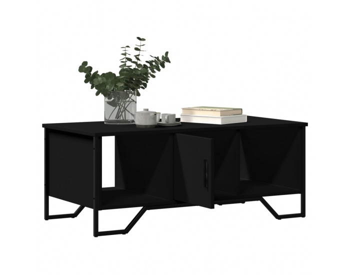 Sonata H Кафе маса, черна, 100x51x40 см, инженерно дърво