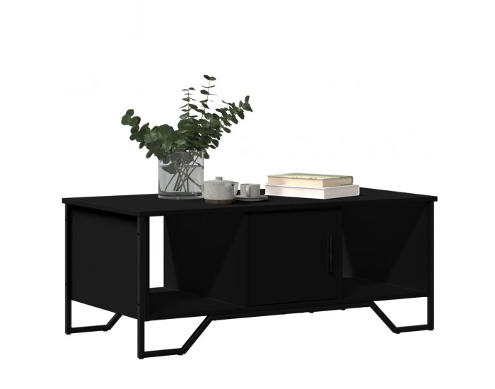 Sonata H Кафе маса, черна, 100x51x40 см, инженерно дърво