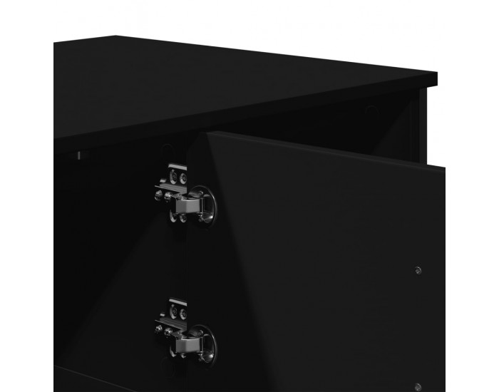 Sonata H Кафе маса, черна, 100x51x40 см, инженерно дърво