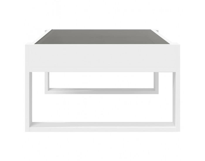 Sonata H Маса за кафе с Infinity LED бяла 90x53x30 см