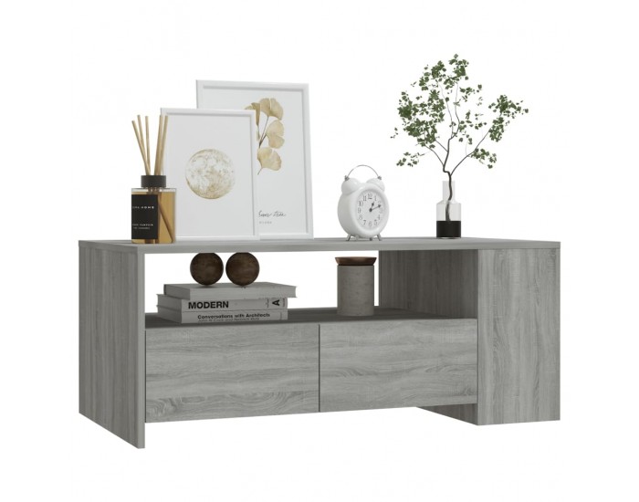 Sonata H Кафе маса, сив сонома, 102x55x42 см, инженерно дърво